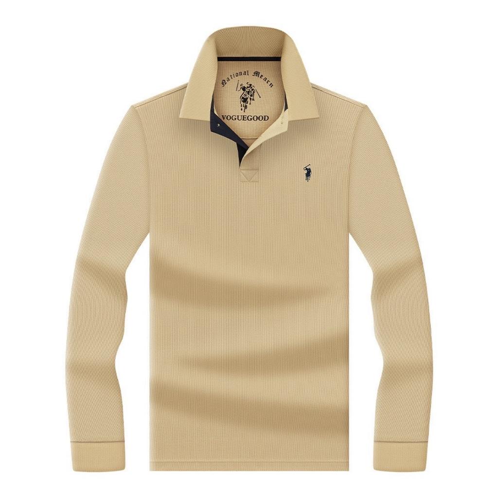 STORN New Men's Long Sleeved Polo Shirt Breathable Lightweight Shirt Luxurious Top Casual Men's Polo Shirt