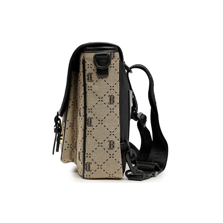 New MLB Artificial Leather, Polyester, Nylon Backpack Shoulder Bag, Crossbody Bag Regular Women's Brown 7ACRMD13N-43BGD