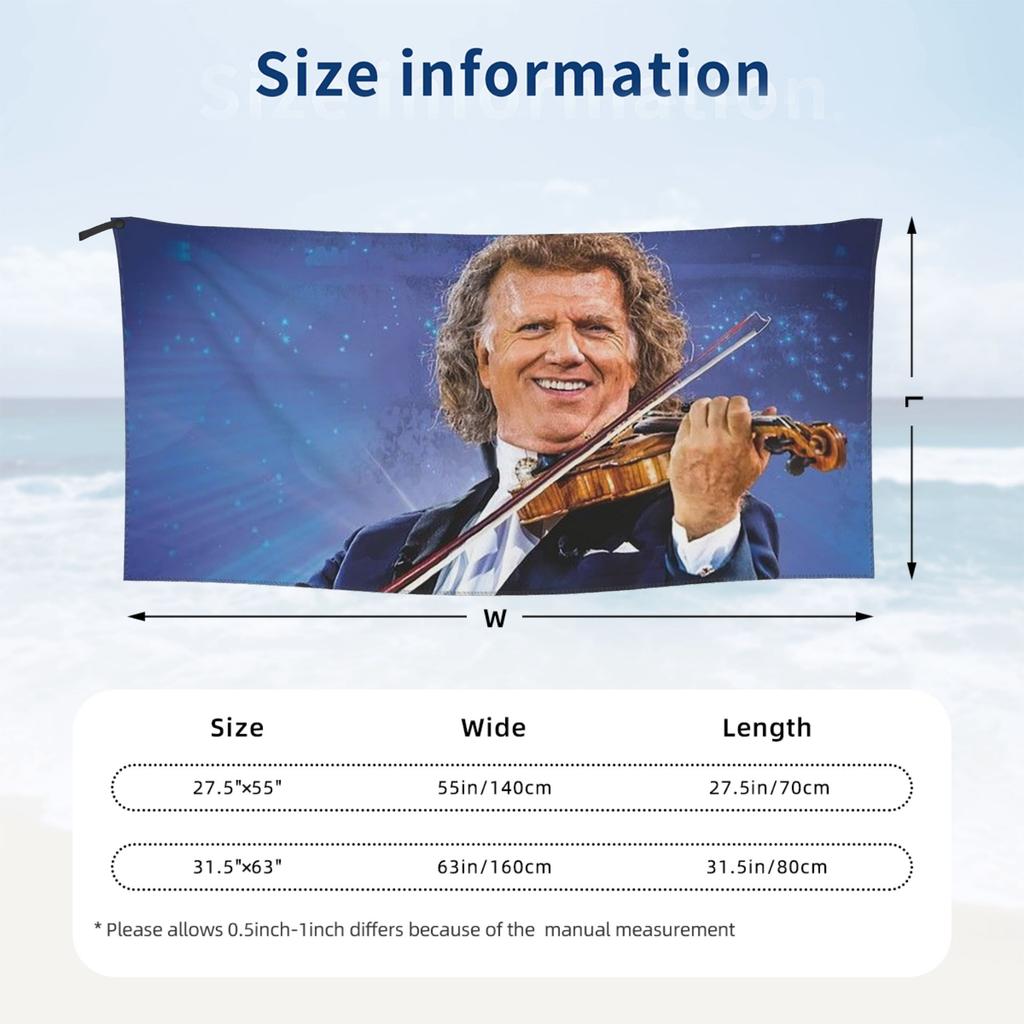 Andre Rieu Best Of Andre Rieu Serviette de Plage Microfibre Douce Séchage Rapide Absorbante Serviettes Rapides Pour le Bain