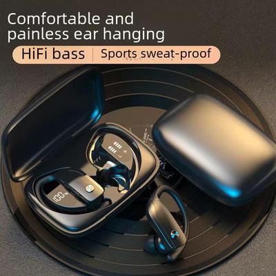 T16 TWS Wireless Bluetooth Ear-hook Sports Headset with Triple Digital Display and Noise Reduction