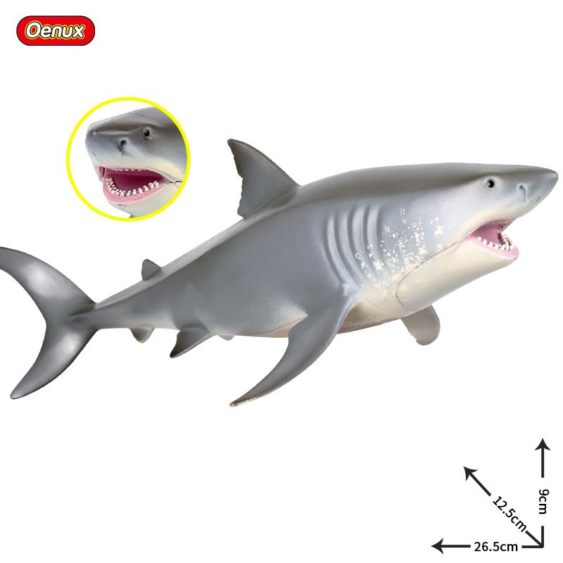 Oenux Savage Marine Sea Life Megalodon Figurka Akcji Klasyczne Zwierzęta Oceaniczne Duży Rekin Ryba Model Pcv Kolekcjonerska Zabawka Dla Dzieci Prezent