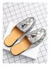 Men's Summer Driving Half-Slippers: Cross-Snake Pattern, Backless, Leather.