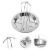 Outdoor Camping Chicken Roaster Rack Thickened Carbon Steel BBQ Grill Stand Non Stick Roast Chicken Holder Pan
