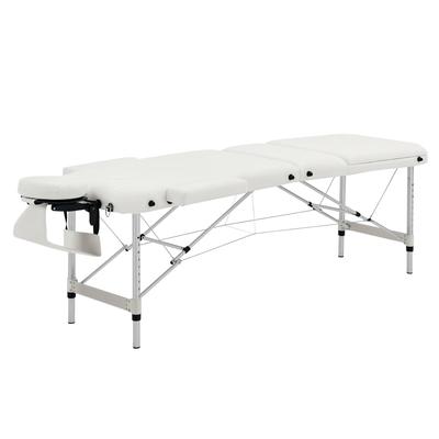 Mobile Massage Table 3 Zones Foldable Massage Table with Headrest Armrest Carrying Bag Height-Adjustable Aluminum Massage Bed Portable Incl.