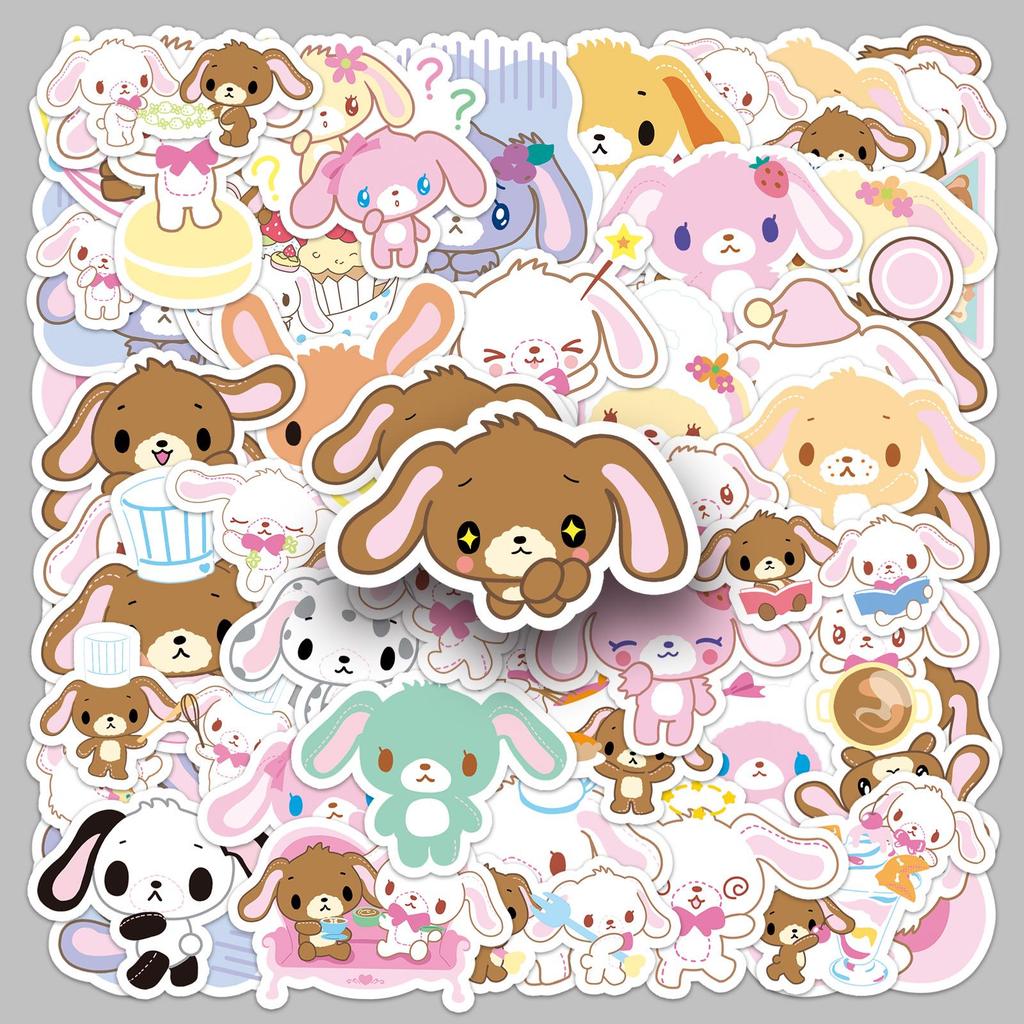 50 Honey Bunny Sanrio Stickers: Cute DIY Waterproof Japanese Anime Journal Material
