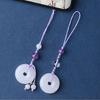 Unique White Jade Buckle Jade Keyrings Charm Vintage Phone Strap Chain Ornament