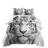 3d Digital Printing Thickened Feather Silk Cotton Quilt Animal Tiger Fat Quilt Printing Three-piece Quilt Cover Set