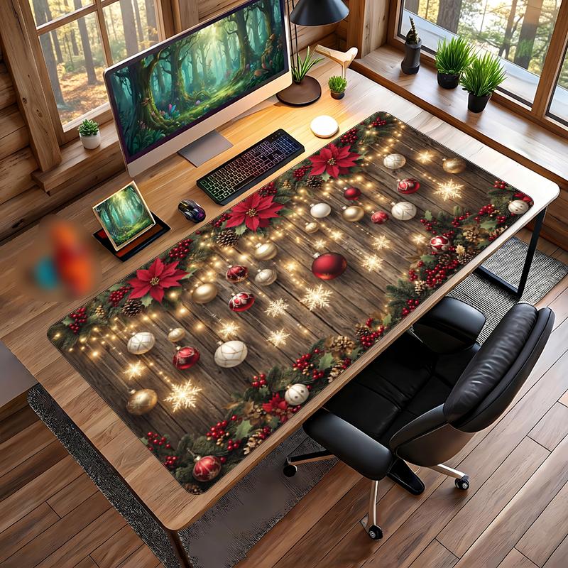 Christmas Printed Mouse Pad Non Slip Desk Mat For Office Gaming Home Use Holiday Gift