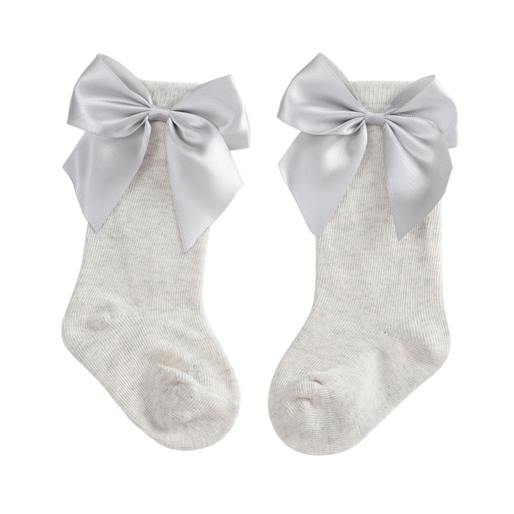 Newborn Baby Girls Socks Kids Socks Toddlers Big Bow Knee High Long Soft Cotton Lace Socks Children Socks 0-3Y