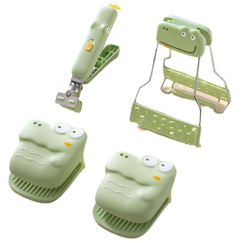 

Многофункциональный зажим против ожогов Новый портативный мультяшный держатель против ожогов Силиконовые нескользящие прихватки для духовки