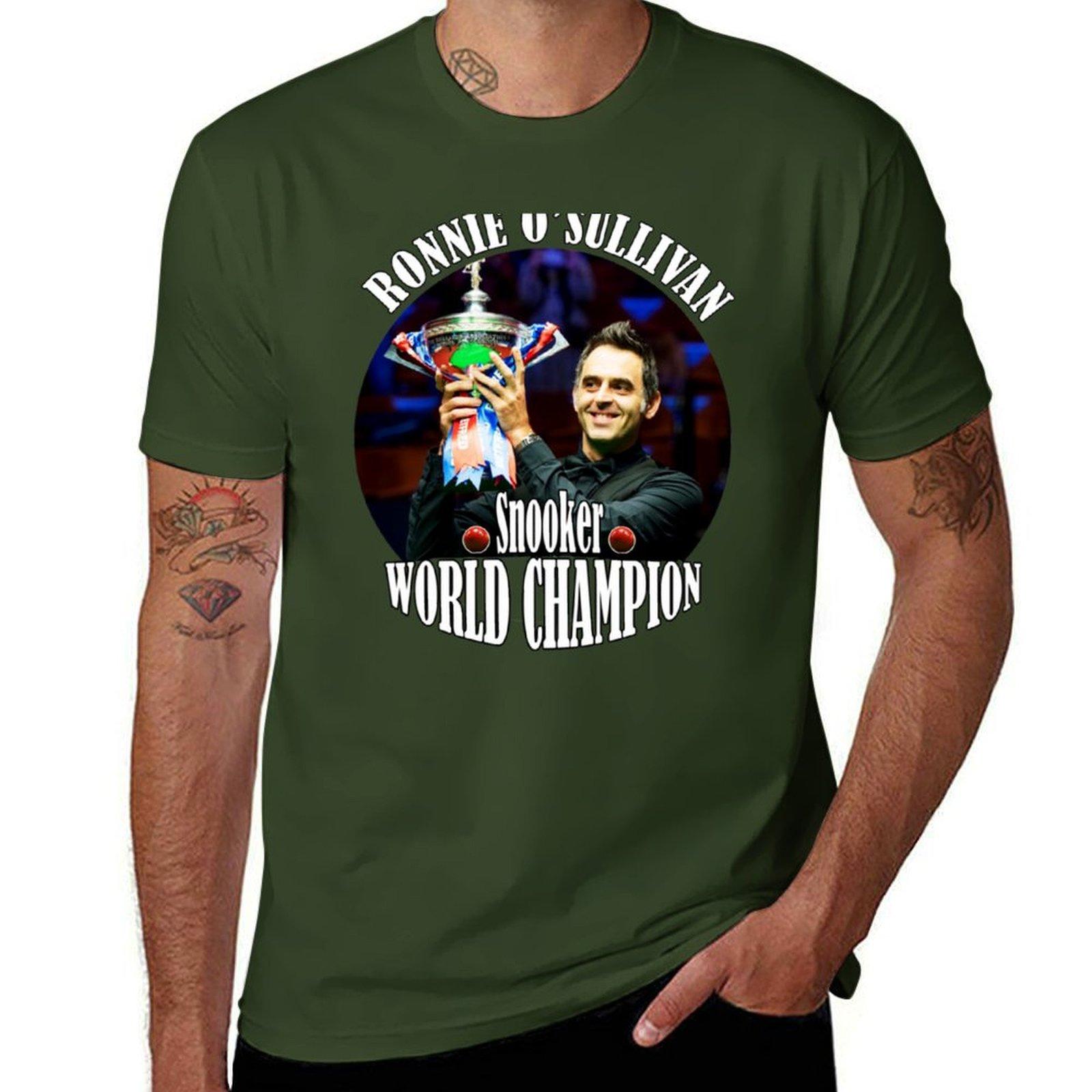 

Ronnie O Sullivan the snooker World champion T-Shirt customizeds blanks plus size tops mens white t shirts S