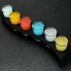 Desktop Bamboo 6 Bottles Wine Cup Rack Glass Holder Display Shelf Organizer