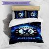3pcs Chelsea FC logo pattern bedding set duvet cover set includes duvet cover &pillowcases,perfect all season bedroom decoration&gift