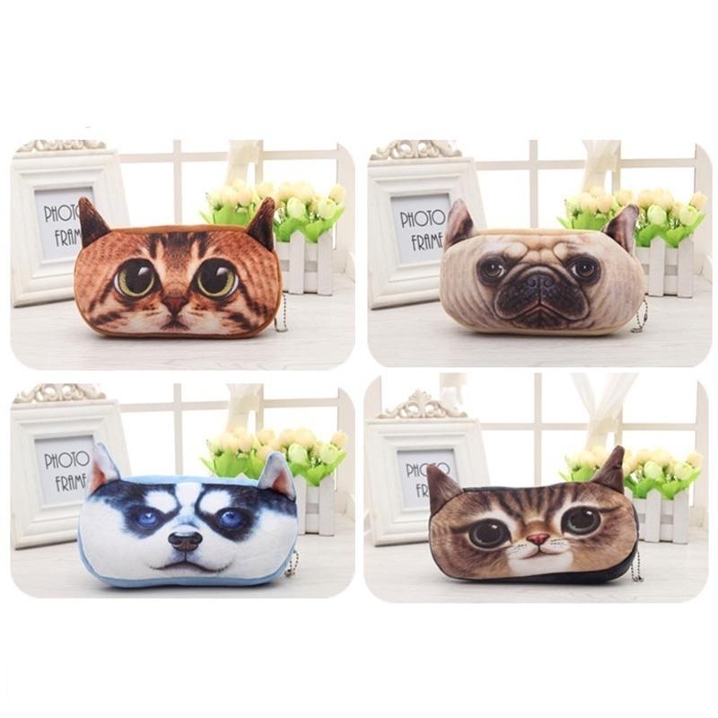 1 Stück 3D Katzenmuster Druck Federmäppchen Material Stifttasche Beutel Plüschbox Schulsachen