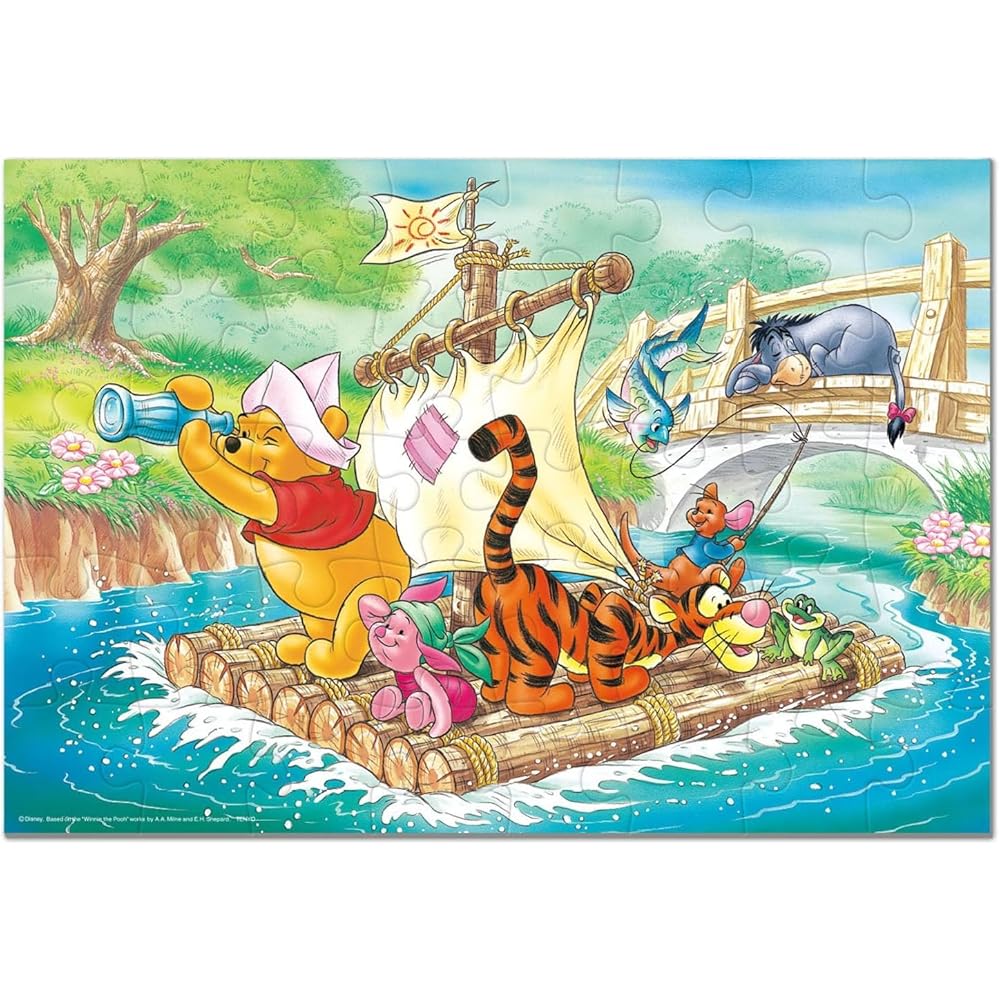 

Tenyo Disney Winnie the Pooh Raft Adventure 40 Pieces Puzzle 26x38cm Antibacterial Coating Storage Package for Kids