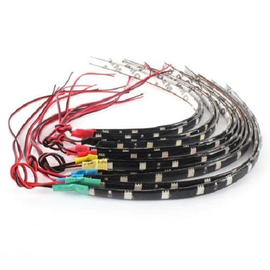 

Высококачественные гибкие водонепроницаемые 12 светодиодов 12 В 30 см для автомобилей, светодиодные ленты, 2 шт., свет