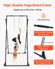 Yoga-Ständerrahmen, Maximale Belastung 200 kg Schwingständer, Dreieckige Struktur Aerial Rig, Aerial Silk Ständer mit EVA-Schaumstoff & 6m Yoga-Hängematte, 4-stufig Horizontal
