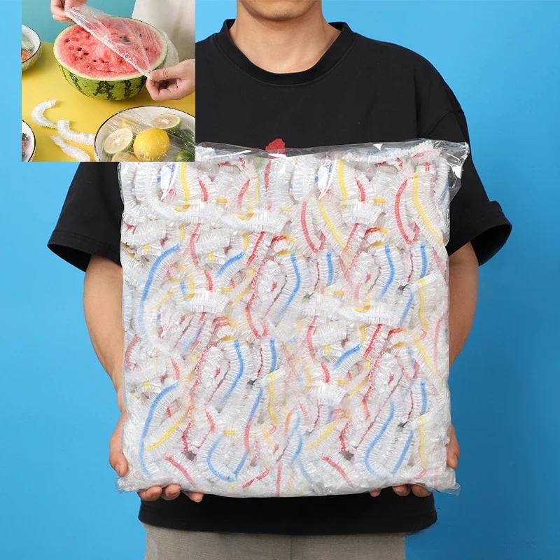 Reusable Disposable Food Cover Plastic Wrap Durable Elastic Food Lids for Bowls Elastic Plate Covers For Kitchen Food Saver Bag