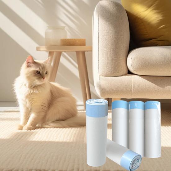 Yousheng 20Pcs Self Cleaning Cat Litter Box Liners Extra Thick Drawstring Trash Bags Leak-Proof Design Garbage Bags