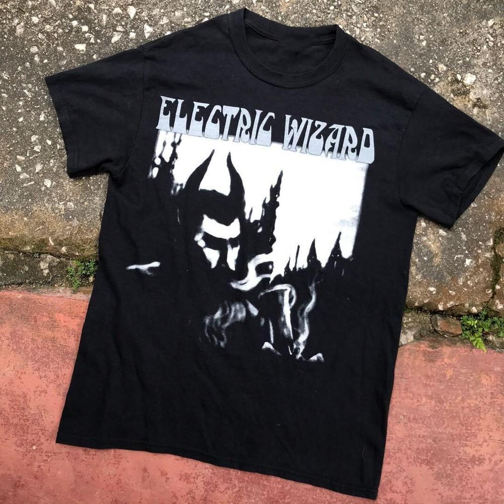 Vtg Electric Wizard Band Short Sleeve Heavy Cotton Black All Size Shirt BL478 Unisex T-Shirt M