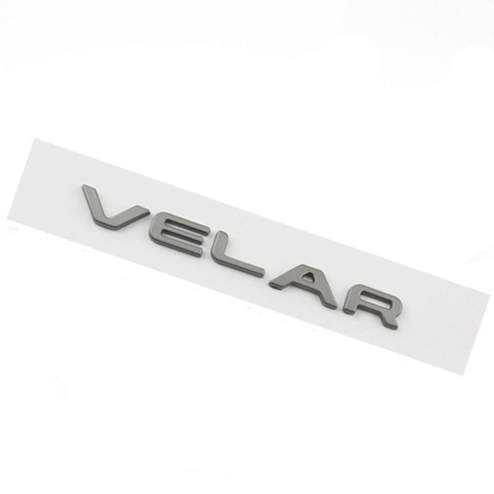 

Эмблема автомобиля с буквами VELAR для R-ange R-over, боковые двери автомобиля, значок багажника, табличка с логотипом, наклейка серый