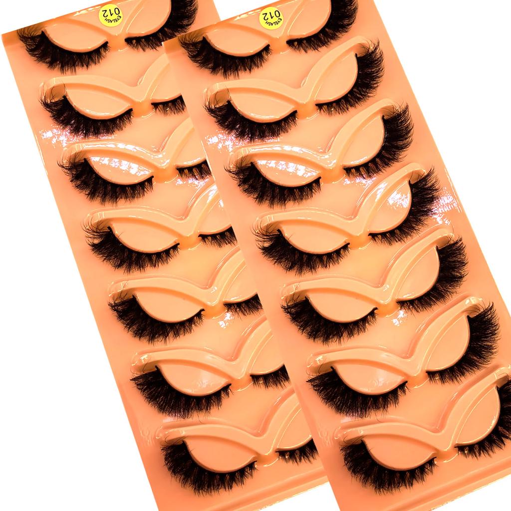 Xiaomi HBZGTLAD 7 paires de cils 3D en vison, cils épais et moelleux, extension de cils douces, faux cils naturels, maquillage, cils en vison.
