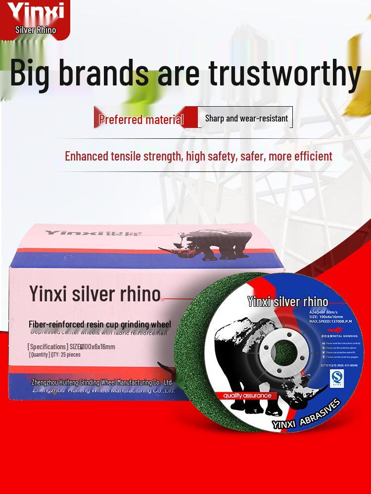 Silver Rhino Angle Grinder Thickened Polishing & Grinding Disc.