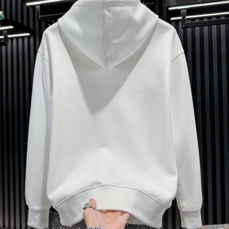 Herren-Kapuzenpullover im europäischen Stil mit Stickerei - Herbstkollektion 2025, Trendiges Light-Luxury-Design.