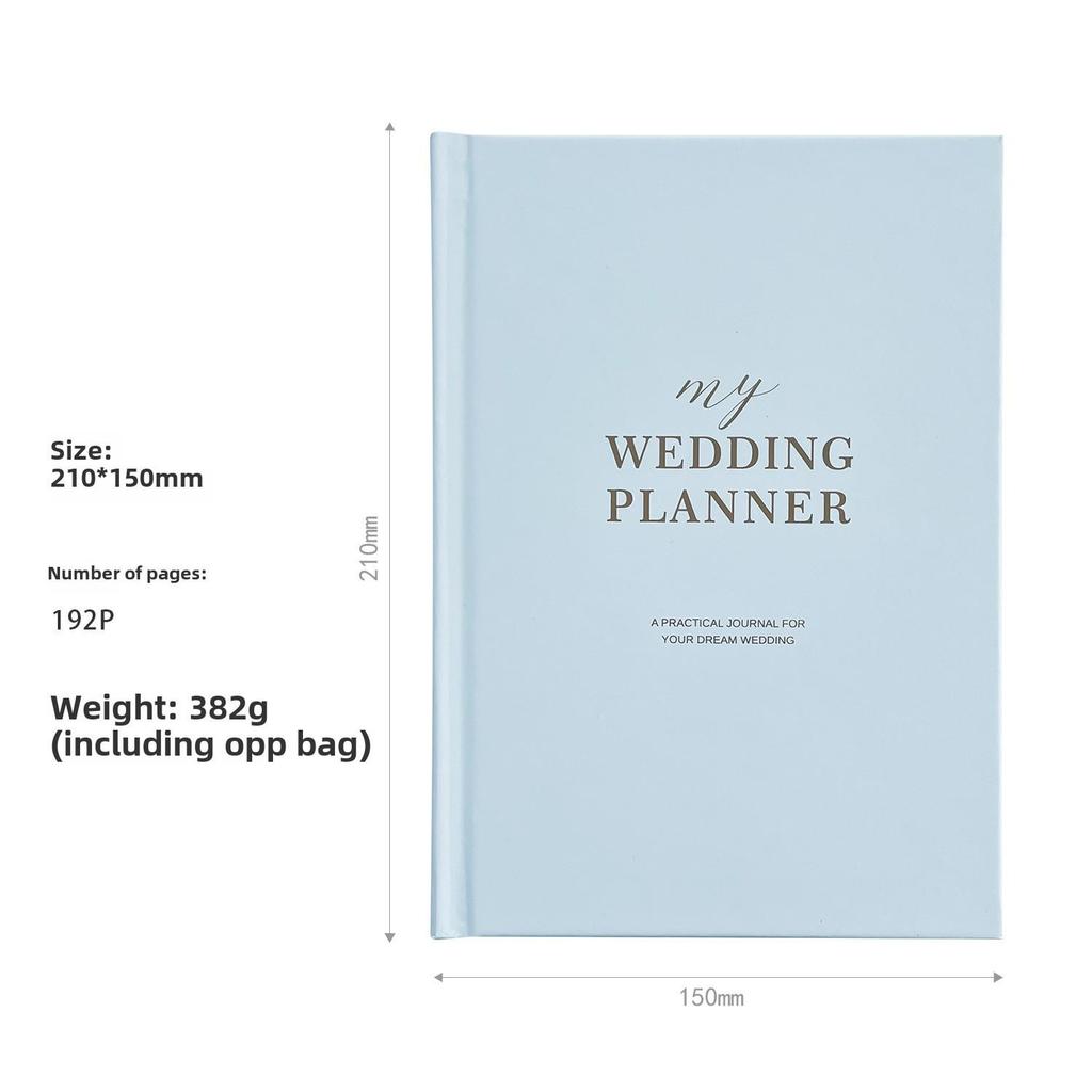 A5 Wedding Planning Notebook with Natural Pages and Hardcover