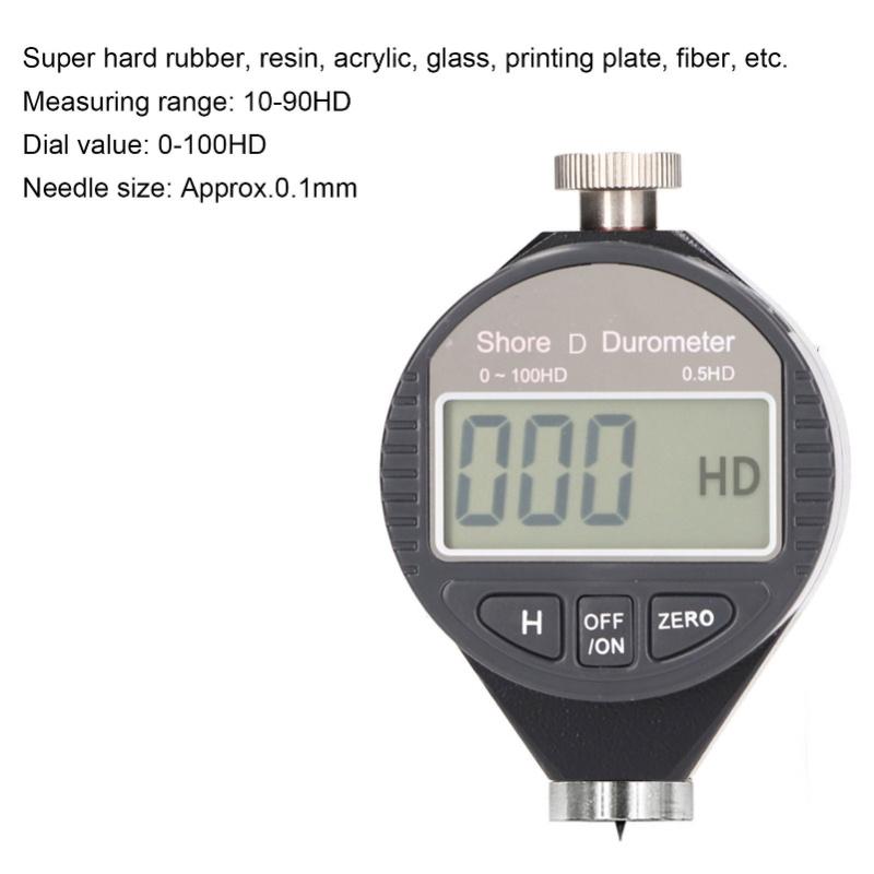 Digital Hardness Tester Portable Durometer Wide Measuring Range Hardness Test Meter For Leather Rubber D