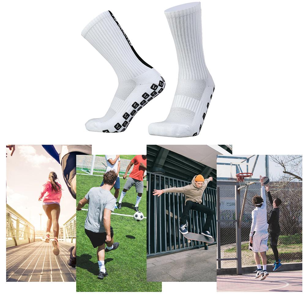 5 Pairs Non Slip Sport Soccer Socks Anti Slip Football Grip Socks for Football Basketball