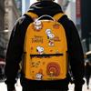 Snoopy Printed Backpack Junior High School High School School Bag Air Cushion Strap Cartoon Cute Campus Backpack Men And Women