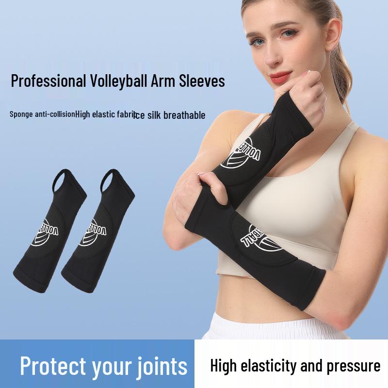 Volleyball & Tennis Anti-Collision Arm Sleeves: Breathable, Pressurized Wrist Guards & Elbow Pads for Training - Unisex