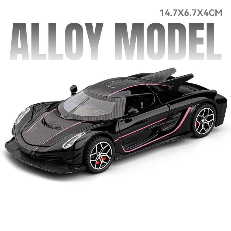 

1:32 KNSG Jesko Absolut Supercar Alloy Metal Diecast Model Car Home Trendy & Desktop Display Ornament Birthday Gift For Boy Toys чёрный
