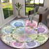 1pc Cozy Rural Leisure Capybara Scenes Rug, Comfortable Printed Home Round Carpet, Cozy Office Chair Rug