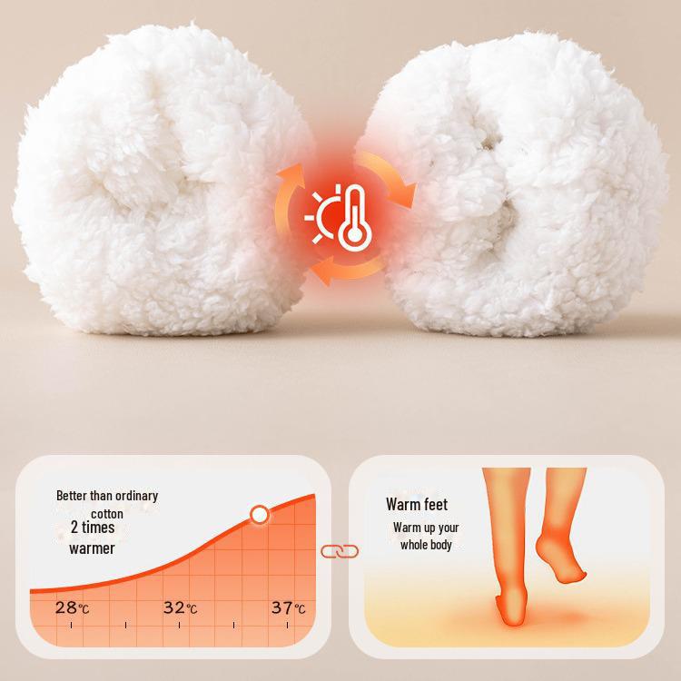 Damen Dicke Lammfleece Rutschfeste Bodensocken für Wärme und Komfort zu Hause, Ideal zum Schlafen und für den Wintergebrauch.