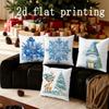 Home Decor Christmas-themed Decorative Pillow Covers for Home Pattern Cushion Cover Suitable for Sofa Bedroom Car Pillow Cover