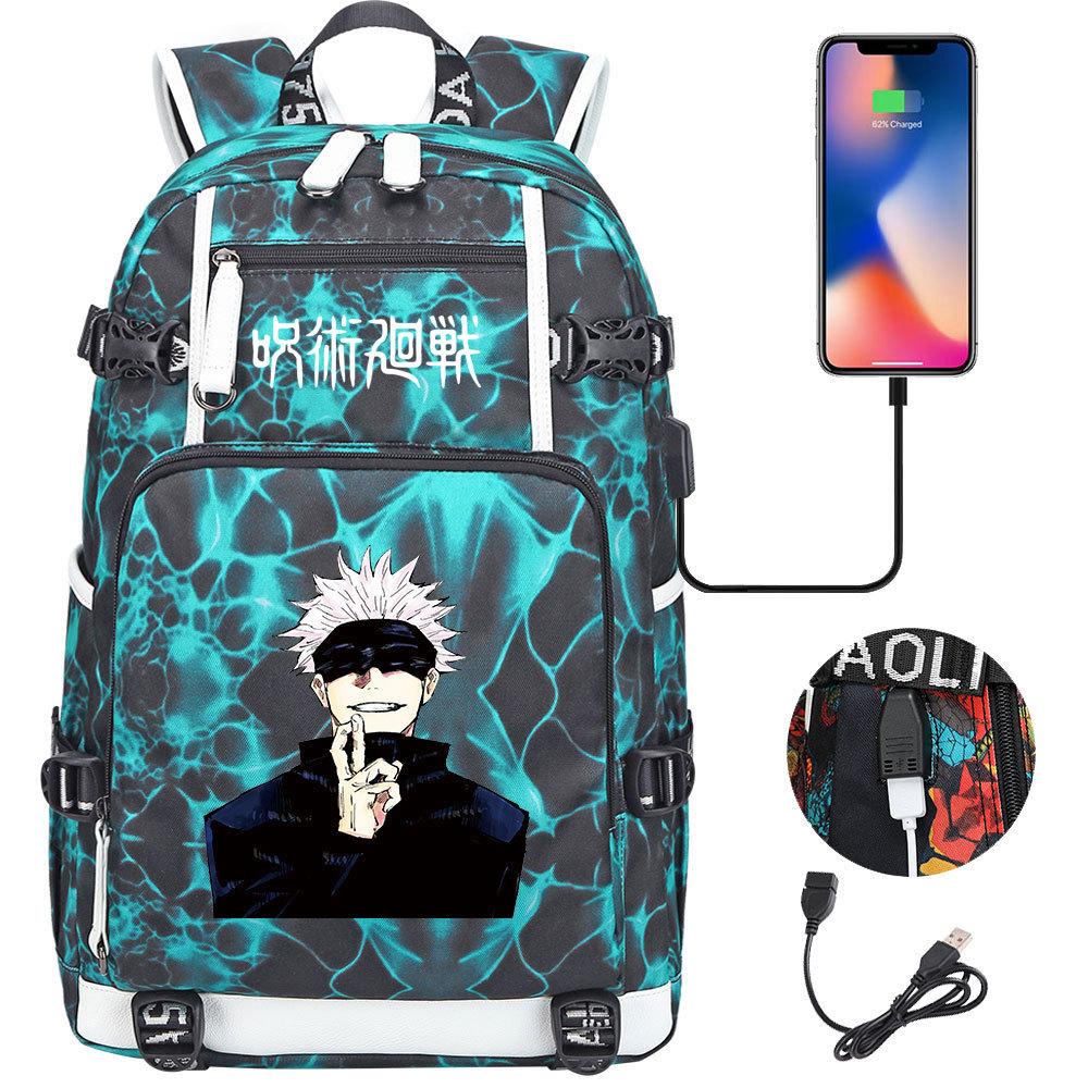 Mochila con Auriculares USB Estampados de Jujutsu Kaisen