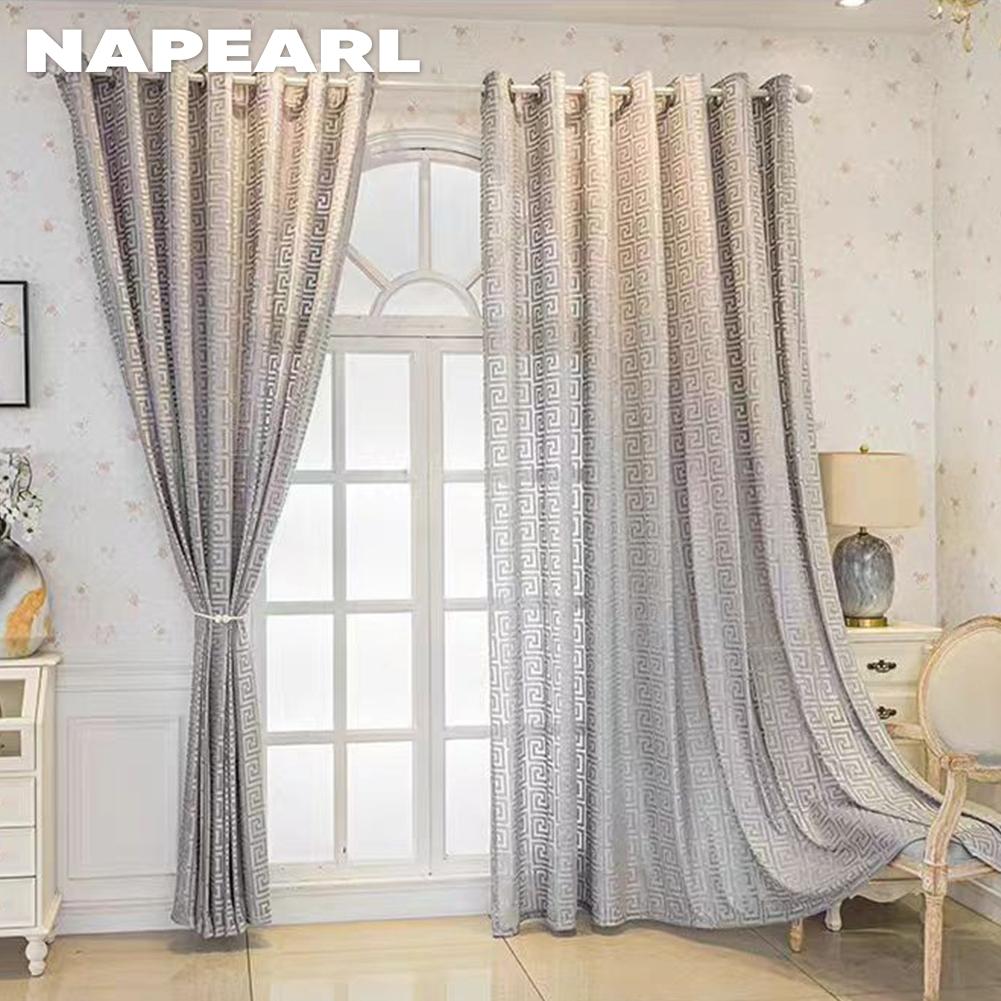 1 ks NAPEARL 30% zatemňovací žakárový závěs Evropský klasický luxusní průsvitný voálový závěs do ložnice, obývacího pokoje, na balkonové okno, bytová dekorace
