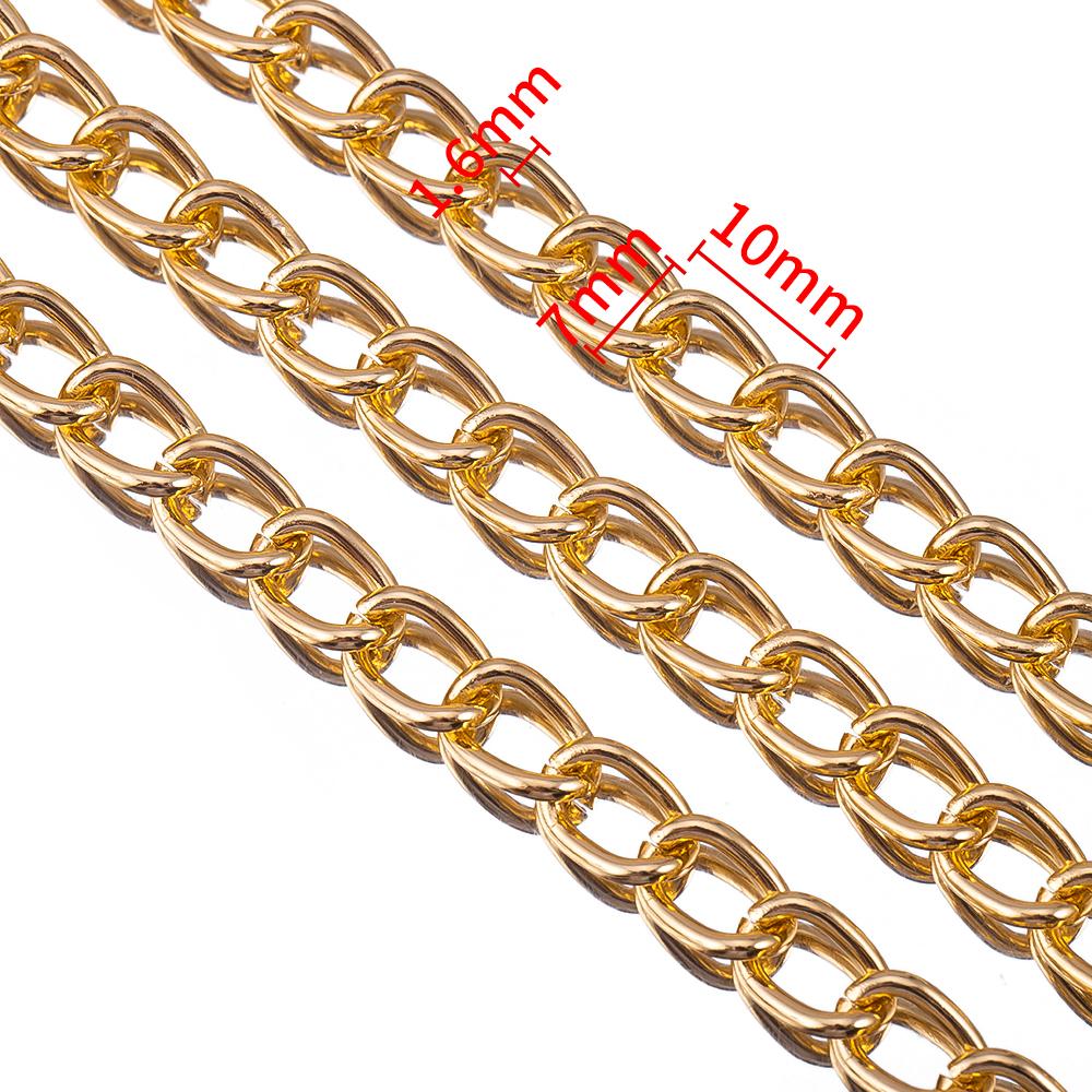 2M 1M 0.5M Aluminium Chain Curb Twisted Chain Links for DIY Handmade Necklaces Bracelets Jewelry Making Accessories Multi Color