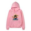 One Piece Monkey D. Luffy Hoodie, Anime Character Printed Pullover Hooded Sweatshirt Casual Long Sleeve Hoodie