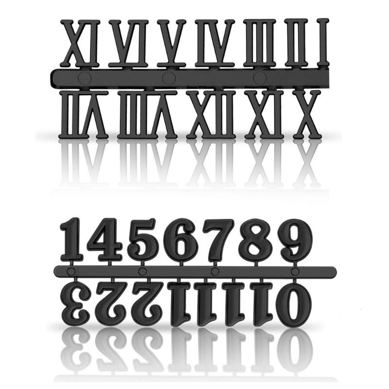 Craft Digital Clock Numbers Kits Metal Arabic or Roman Numerals Set for Clock Watch Repair Replacement Accessories