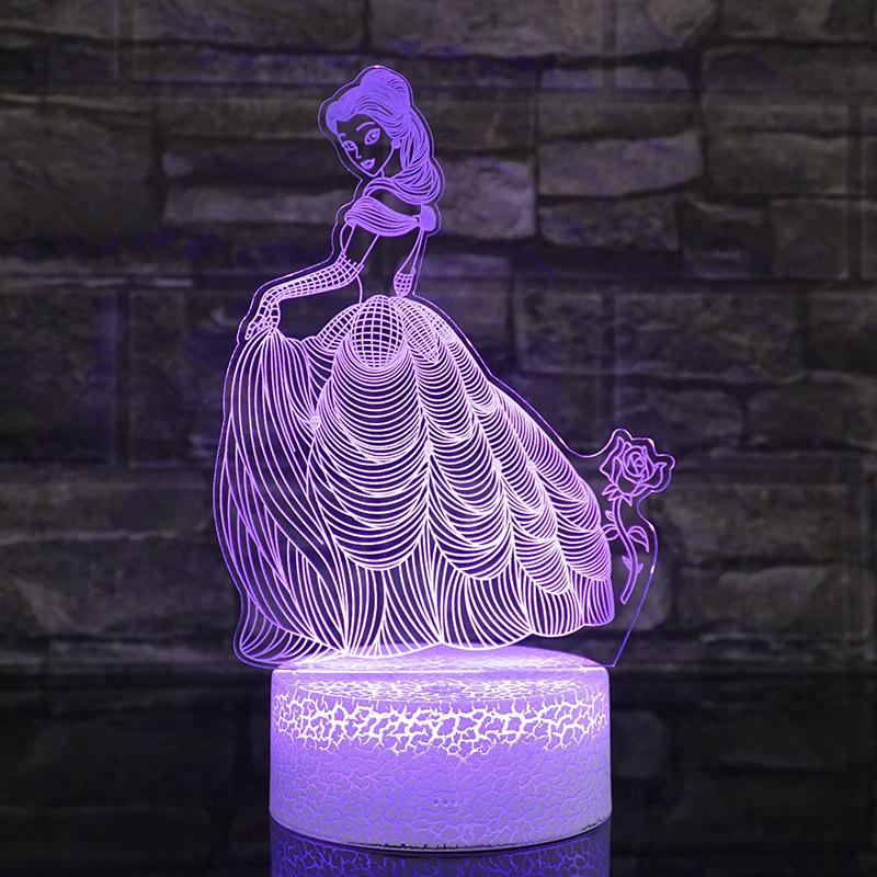 Anime Cartoon Character LED Night Light with Remote Control for Decorative Projection and Bedside Ambiance, Perfect Birthday Gift.