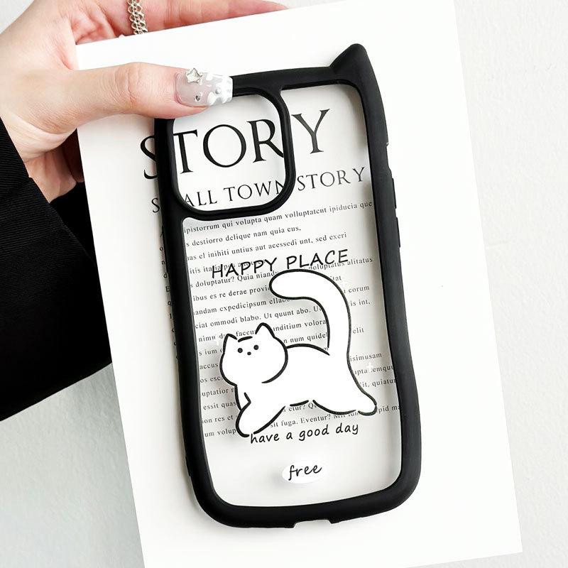 Cute Creative Cat Ear iPhone16 Phone Case Compatible and Suitable for iPhone15 14 13plus/12/11promax