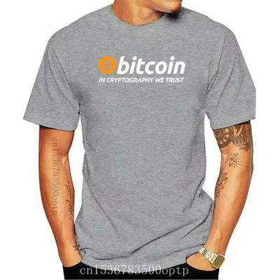 Neues Bitcoin In Cryptography We Trust T-Shirt Sommer 2021 Herren Interessante Kreative T-Shirts Trendy Rundhals 2021 Neuheit