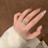 French Light Luxury Retro Buccellati Flower Lace Hollow Crown Ring Court Style Design Exquisite Ring