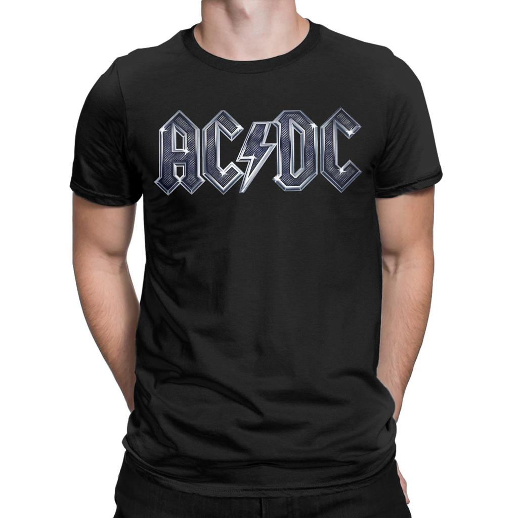 AC-DC T-Shirts Herren Reine Baumwolle Lustiges T-Shirt Rundhals T-Shirts Kurzarm Kleidung 4XL 5XL