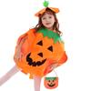 Dětský dýňový kostým - Halloweenská kombinéza s kloboukem a taškou