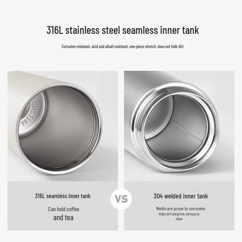 Buydeem 390ml Mini Portable Insulated Coffee Travel Mug