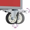 Rolling Workbench Trolley Red and Gray 75 x 45 x 85 cm